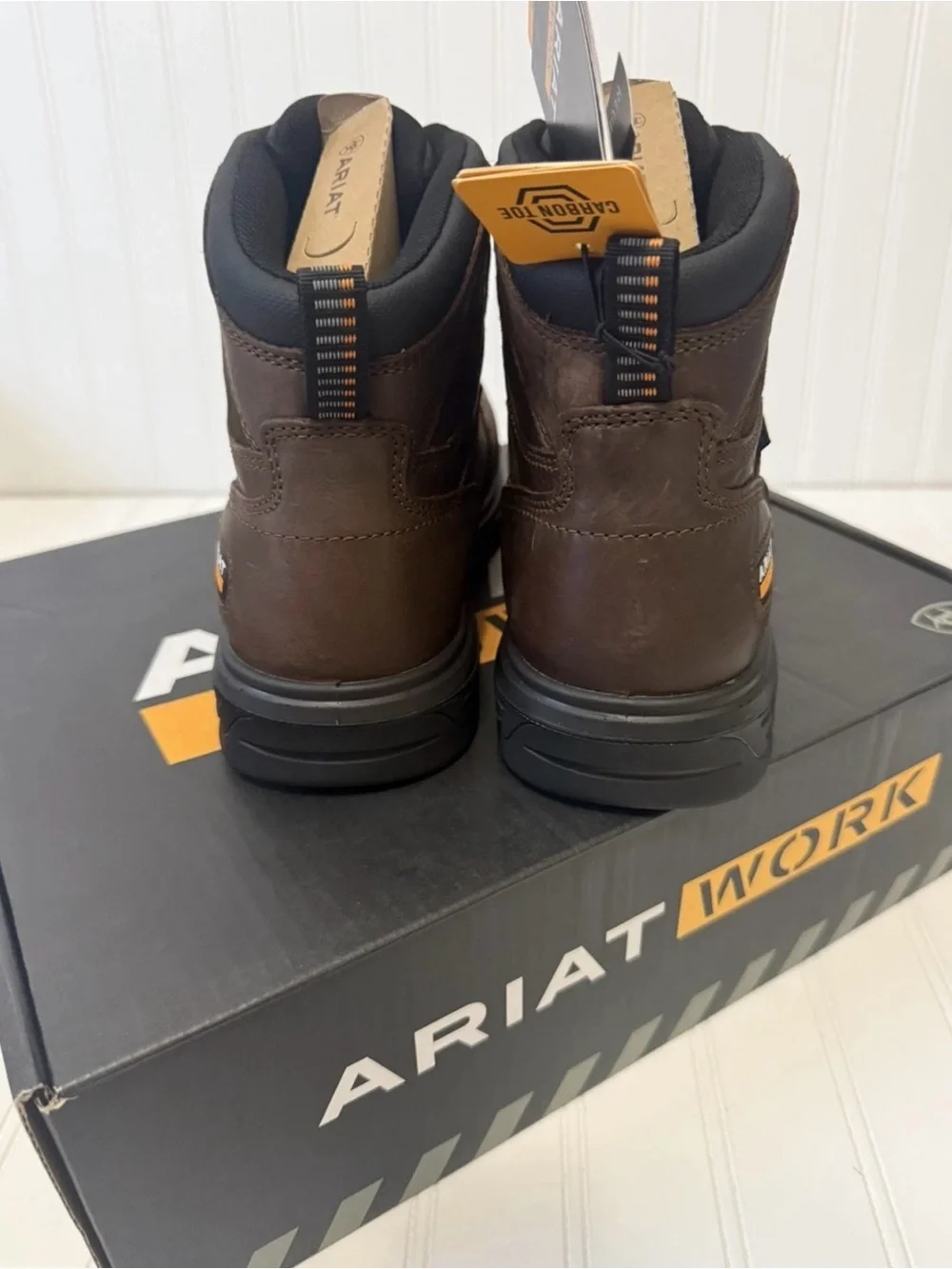ARIAT Men’s Turbo 6” WP Carbon Toe Work Boots -Durable Leather Boot 10.5EE